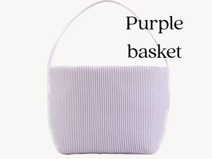 Custom Seersucker Easter Basket - Isla and Grace