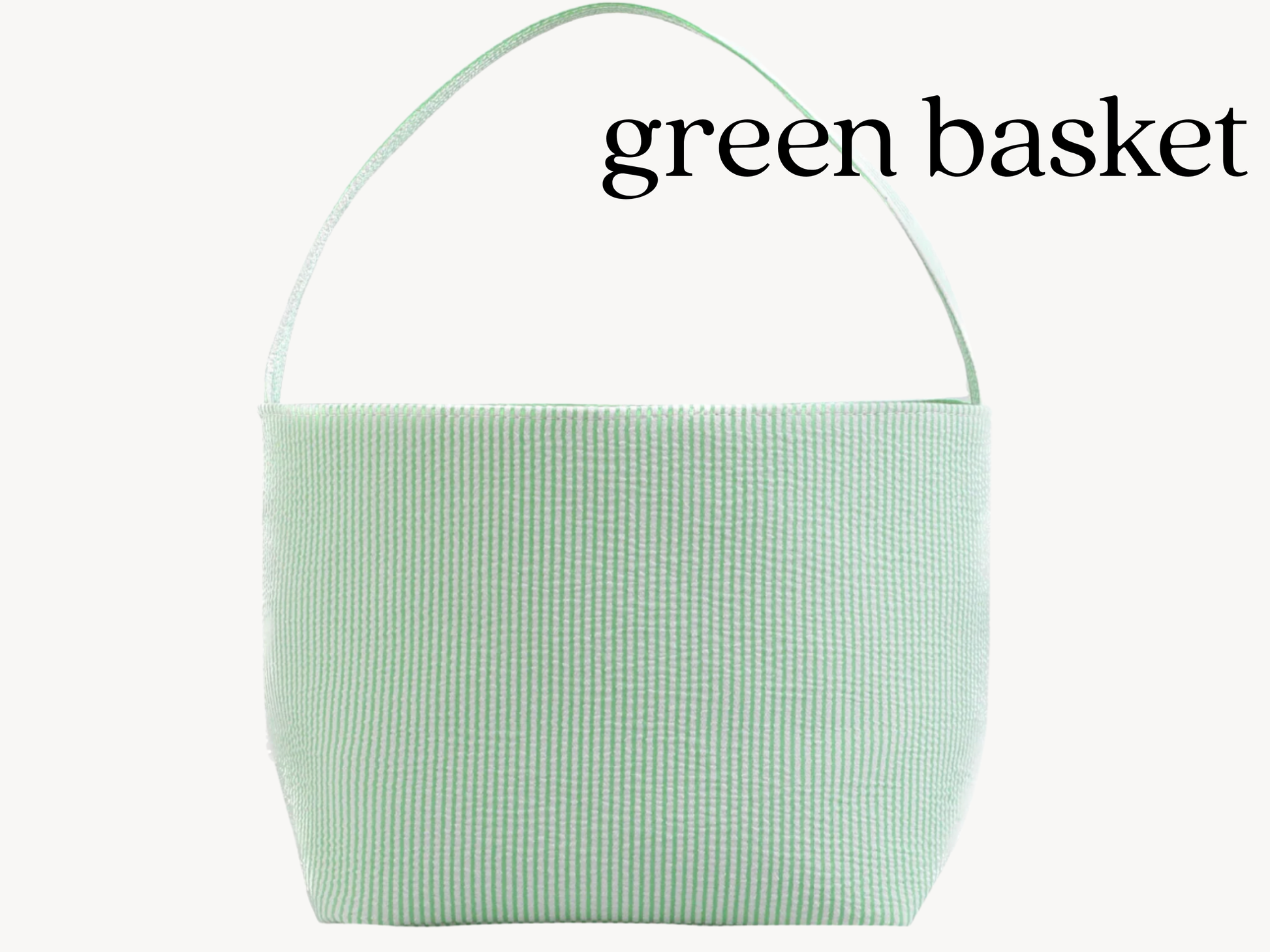 Custom Seersucker Easter Basket - Isla and Grace
