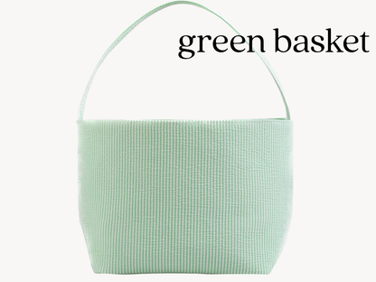 Custom Seersucker Easter Basket - Isla and Grace
