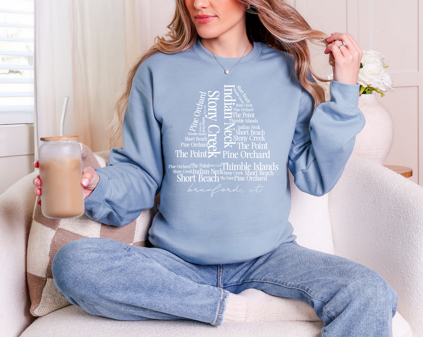 Custom Branford Neighborhoods Crewneck Sweatshirt