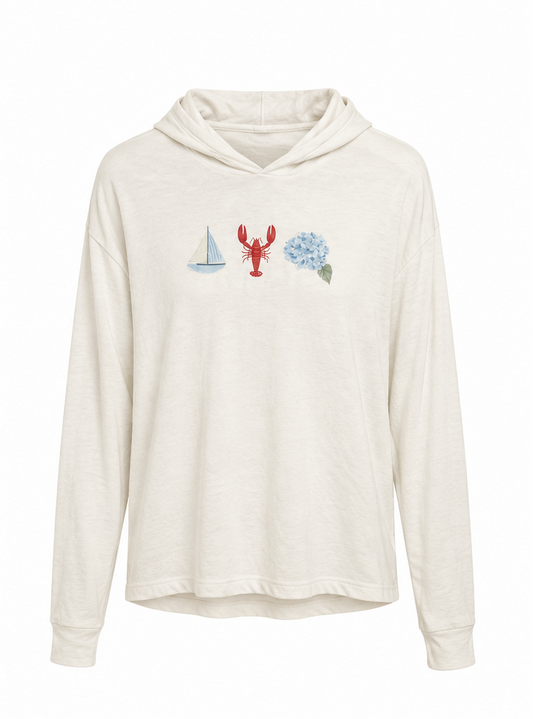 Iconic New England Lightweight Crop Hoodie