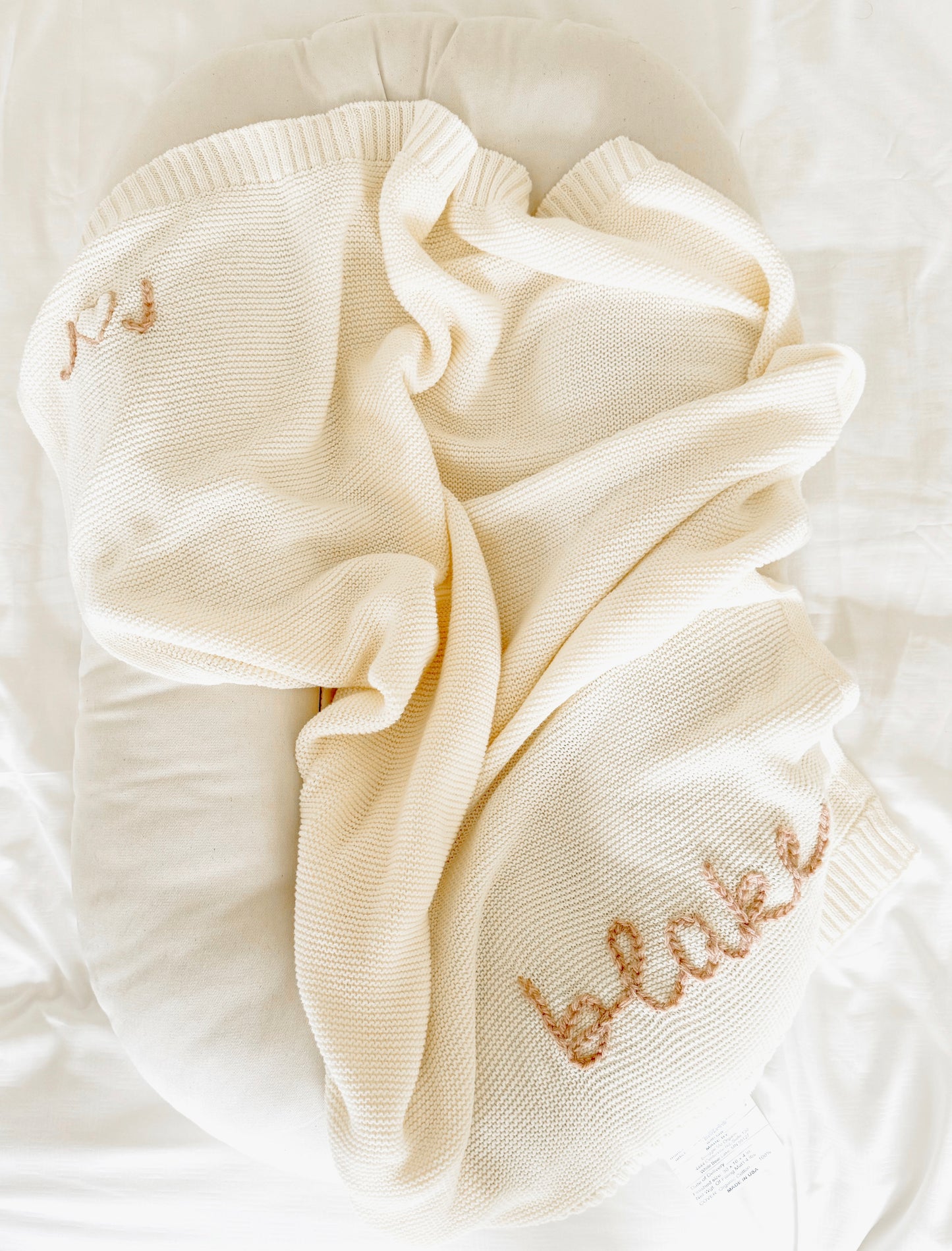 Personalized Knit Baby Blanket