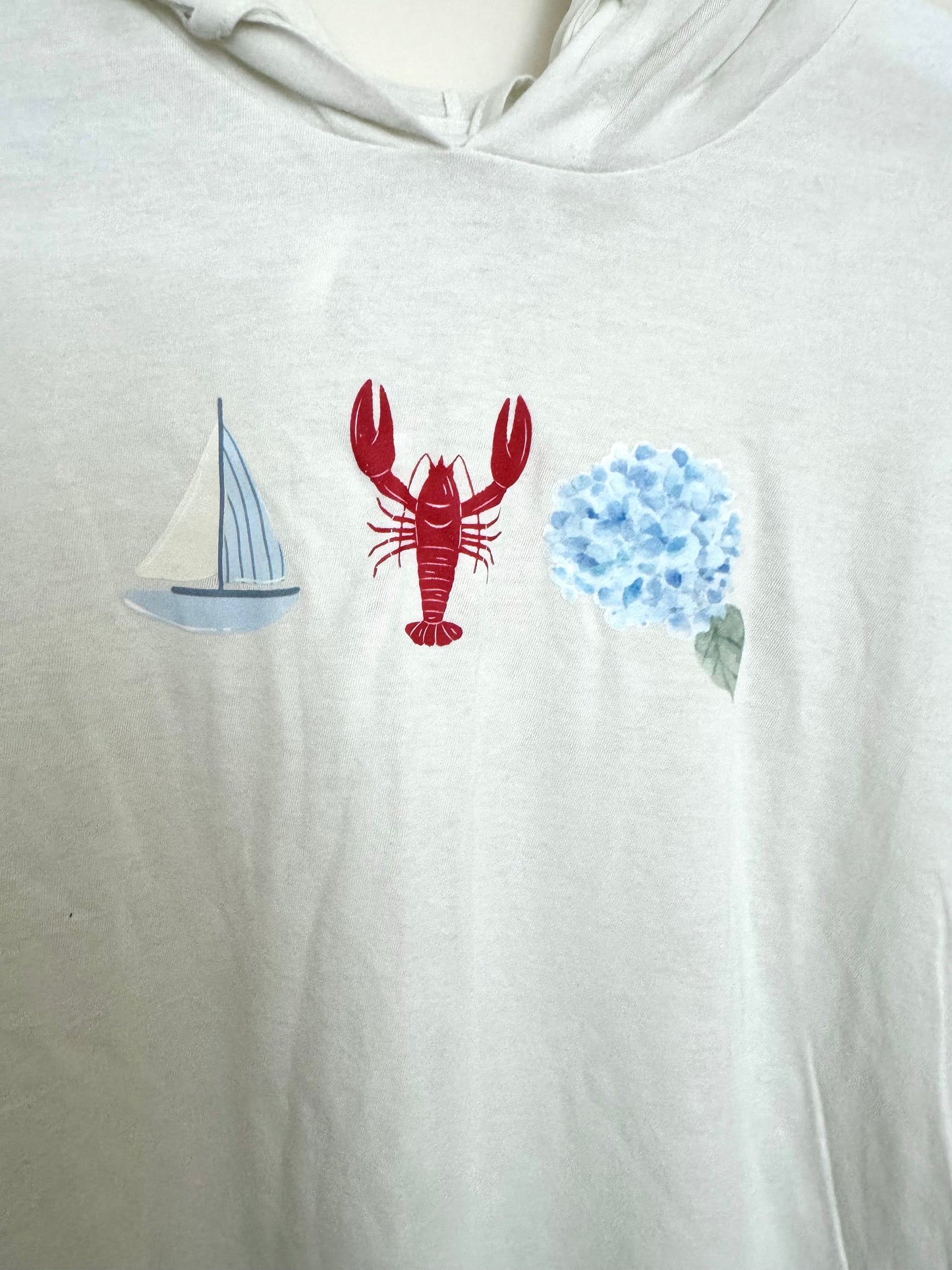 Iconic New England Lightweight Crop Hoodie