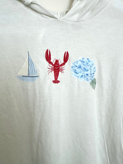 Iconic New England Lightweight Crop Hoodie
