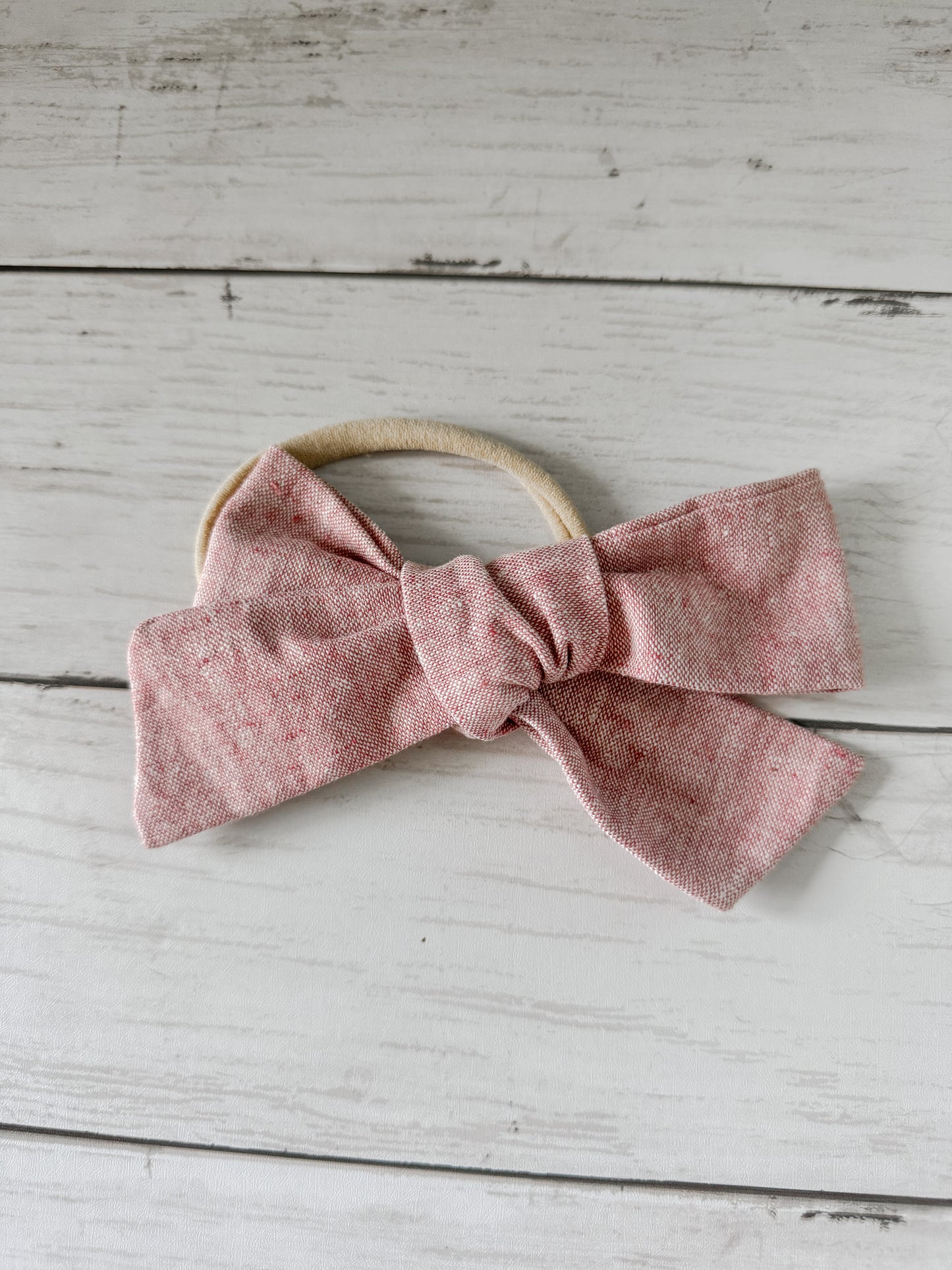 Mara Hand Tied Bow x Large Linen Bow