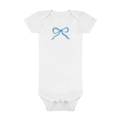 Vintage Blue Bow Onesie