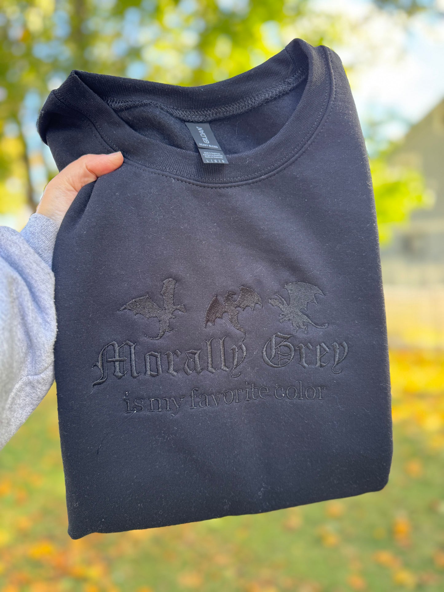 Morally Grey is my favorite color Crewneck